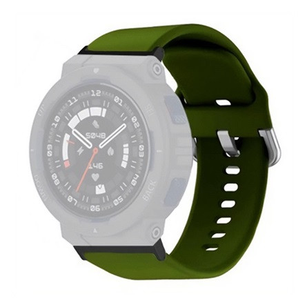 Gigapack Amazfit Active Edge GIGAPACK Pótszíj egyedi méret, szilikon, SÖTÉTZÖLD