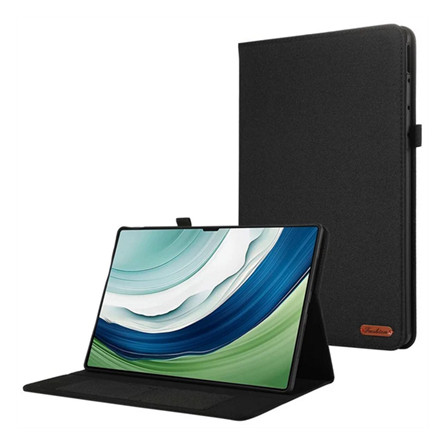 Gigapack Huawei MatePad Pro 12.2 GIGAPACK Tok álló, bőr hatású FLIP, textil hatás, FEKETE