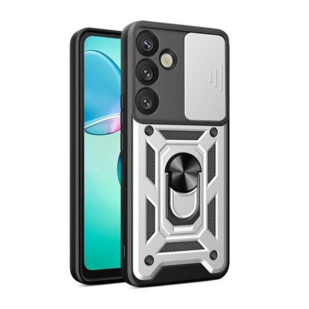 Gigapack Samsung S25 Plus GIGAPACK Defender szilikon telefonvédő ütésállóság, kameravédő, EZÜST
