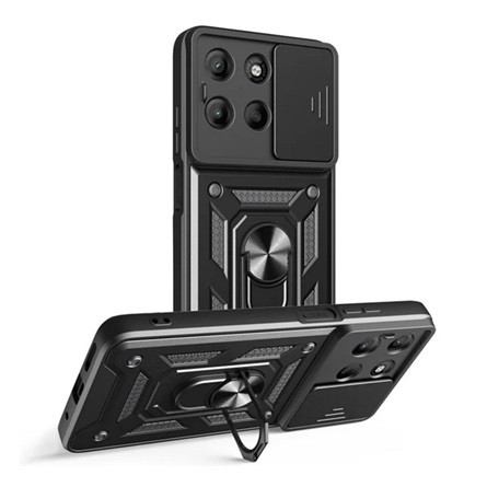 Gigapack Motorola Moto G15 GIGAPACK Defender szilikon telefonvédő ütésállóság, kameravédő, FEKETE