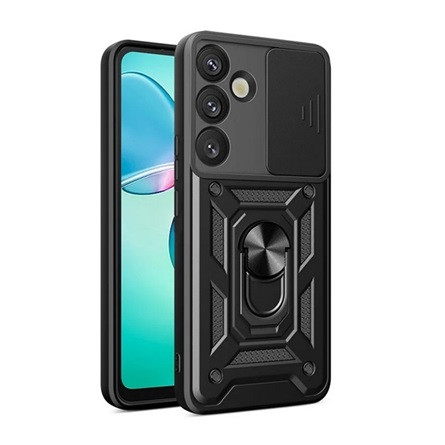 Gigapack Samsung S25 GIGAPACK Defender szilikon telefonvédő ütésállóság, kameravédő, FEKETE