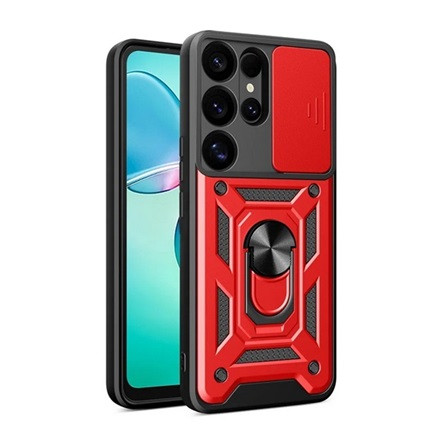 Gigapack Samsung S25 Ultra GIGAPACK Defender szilikon telefonvédő ütésállóság, kameravédő, PIROS