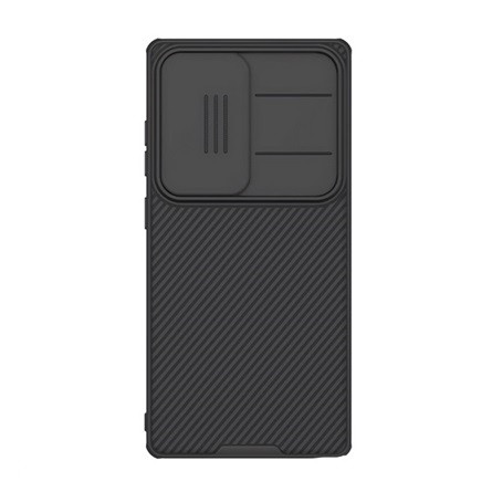 Nillkin Samsung S25 Ultra NILLKIN CAMSHIELD PRO szilikon telefonvédő ütésállóság, csíkos, FEKETE