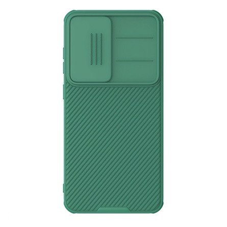 Nillkin Samsung S25 Plus NILLKIN CAMSHIELD PRO szilikon telefonvédő ütésállóság, csíkos, SÖTÉTZÖLD