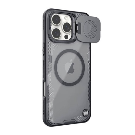 Nillkin iPhone 16 Pro NILLKIN ICEBLADE PROP szilikon telefonvédő ütésállóság, MagSafe, FEKETE