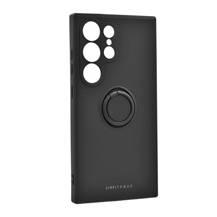 Roar Samsung S25 Ultra ROAR AMBER szilikon telefonvédő tartógyűrű, kameravédő, FEKETE