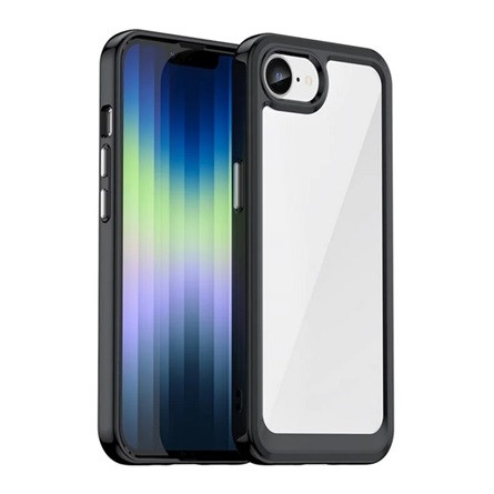 Gigapack iPhone SE 4 (2025) GIGAPACK Szilikon telefonvédő ütésállóság, átlátszó hátlap, FEKETE