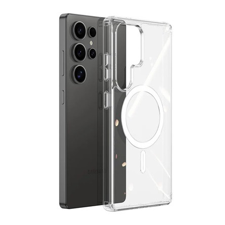 Gigapack Samsung S25 Ultra GIGAPACK Szilikon telefonvédő ütésállóság, MagSafe, ÁTLÁTSZÓ