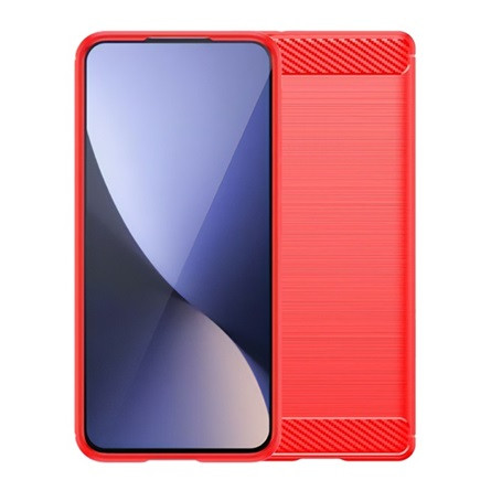 Gigapack Samsung S25 Ultra GIGAPACK Szilikon telefonvédő ütésállóság, karbon minta, PIROS