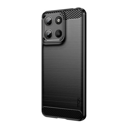 Mofi Motorola Moto G15 MOFI szilikon telefonvédő ütésállóság, karbon minta, FEKETE