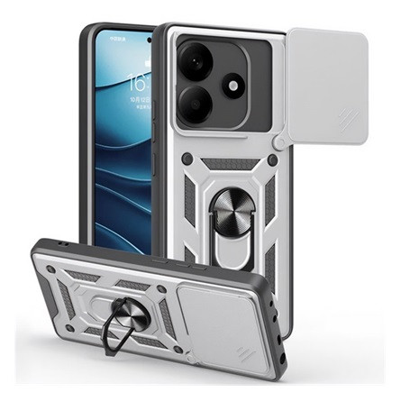 gigapack Redmi Note 14 5G GIGAPACK Defender szilikon telefonvédő ütésállóság, kameravédő, EZÜST