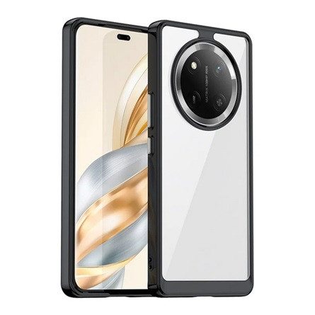 Gigapack Honor Magic7 Lite GIGAPACK Szilikon telefonvédő ütésállóság, átlátszó hátlap, FEKETE