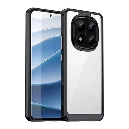 Gigapack Redmi Note 14 Pro Plus 5G GIGAPACK Szilikon telefonvédő ütésállóság, átlátszó hátlap, FEKETE