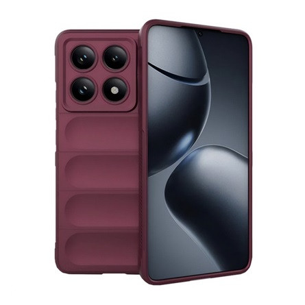 Gigapack Redmi Note 14 Pro 5G GIGAPACK Szilikon telefonvédő ütésállóság, 3D, BORDÓ