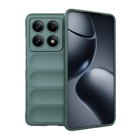 Gigapack Redmi Note 14 Pro 5G GIGAPACK Szilikon telefonvédő ütésállóság, 3D, SÖTÉTZÖLD