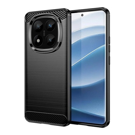 Gigapack Redmi Note 14 Pro Plus 5G GIGAPACK Szilikon telefonvédő ütésállóság, karbon minta, FEKETE