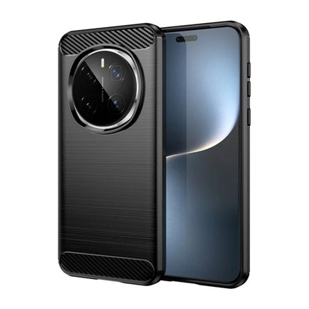 Gigapack Honor Magic7 Pro GIGAPACK Szilikon telefonvédő ütésállóság, karbon minta, FEKETE