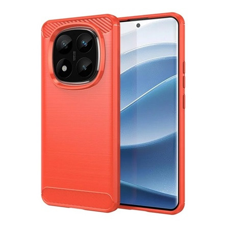 Gigapack Redmi Note 14 Pro Plus 5G GIGAPACK Szilikon telefonvédő ütésállóság, karbon minta, PIROS