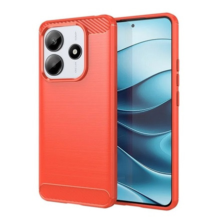 Gigapack Redmi Note 14 4G GIGAPACK Szilikon telefonvédő ütésállóság, karbon minta, PIROS