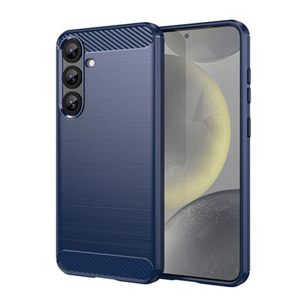 Gigapack Samsung S25 Plus GIGAPACK Szilikon telefonvédő ütésállóság, karbon minta, SÖTÉTKÉK