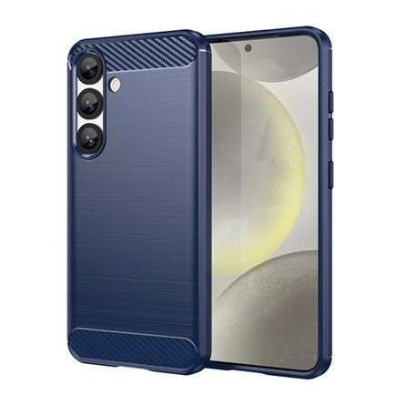 Gigapack Samsung S25 GIGAPACK Szilikon telefonvédő ütésállóság, karbon minta, SÖTÉTKÉK