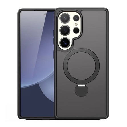 Dux Ducis Samsung S25 Ultra DUX DUCIS YIND szilikon telefonvédő ütésállóság, kitámasztó, FEKETE