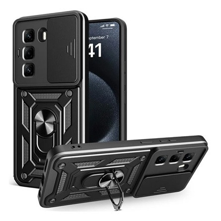 Gigapack Infinix Hot 50 Pro 4G GIGAPACK Defender szilikon telefonvédő ütésállóság, kameravédő, FEKETE