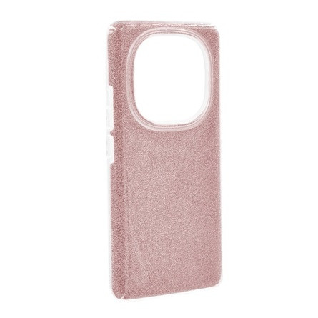 Gigapack Redmi Note 14 Pro Plus 5G GIGAPACK Szilikon telefonvédő műanyag belső, csillogó hátlap, RÓZSASZÍN