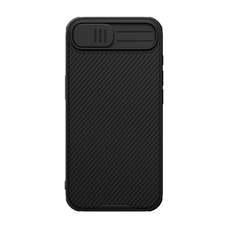 Nillkin iPhone 16e NILLKIN CAMSHIELD PRO szilikon telefonvédő ütésállóság, csíkos, FEKETE