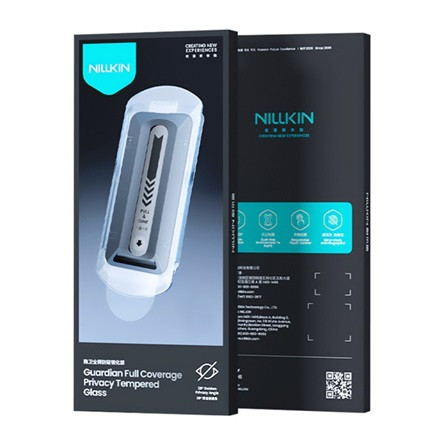 Nillkin Samsung S25 NILLKIN GUARDIAN képernyővédő üveg 2.5D, 9H + segédkeret, FEKETE