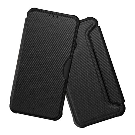 gigapack Redmi Note 14 Pro 4G GIGAPACK Tok álló, bőr hatású FLIP, karbon minta, FEKETE