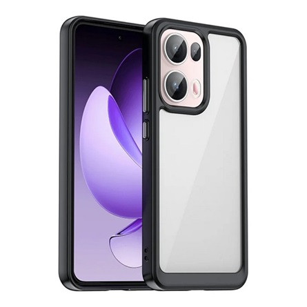 gigapack Oppo Reno 13 Pro GIGAPACK Szilikon telefonvédő ütésállóság, átlátszó hátlap, FEKETE