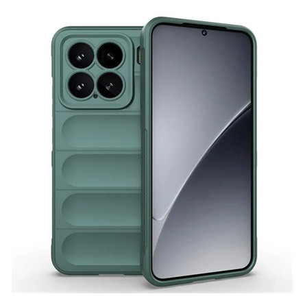 gigapack Xiaomi 15 GIGAPACK Szilikon telefonvédő ütésállóság, 3D, SÖTÉTZÖLD