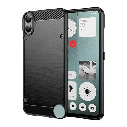 gigapack Nothing CMF Phone 1 GIGAPACK Szilikon telefonvédő ütésállóság, karbon minta, FEKETE