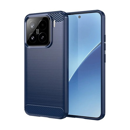 gigapack Xiaomi 15 GIGAPACK Szilikon telefonvédő ütésállóság, karbon minta, SÖTÉTKÉK
