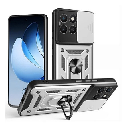 gigapack Honor X8c GIGAPACK Defender szilikon telefonvédő ütésállóság, kameravédő, EZÜST