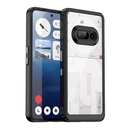 gigapack Nothing Phone GIGAPACK Szilikon telefonvédő ütésállóság, átlátszó hátlap, FEKETE