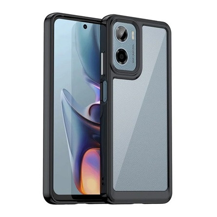 gigapack Motorola Moto G05 GIGAPACK Szilikon telefonvédő ütésállóság, átlátszó hátlap, FEKETE