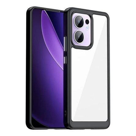 gigapack Oppo Reno 13 F 5G GIGAPACK Szilikon telefonvédő ütésállóság, átlátszó hátlap, FEKETE