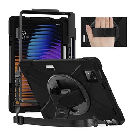 gigapack Xiaomi Pad 7 Pro GIGAPACK Defender műanyag telefonvédő ütésállóság, vállpánt, FEKETE