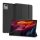 DUX DUCIS Lenovo Tab K11 Plus DUX DUCIS DOMO tok álló, bőr hatású aktív FLIP, textil minta, FEKETE