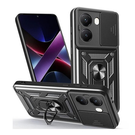 gigapack Xiaomi Poco X7 Pro GIGAPACK Defender szilikon telefonvédő ütésállóság, kameravédő, FEKETE