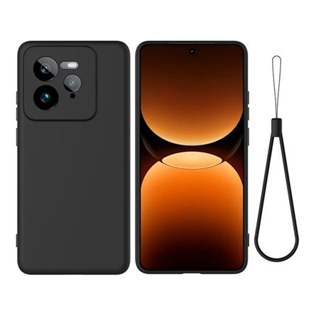 gigapack Realme GT 7 Pro 5G GIGAPACK Szilikon telefonvédő matt, prémium + kézpánt, FEKETE