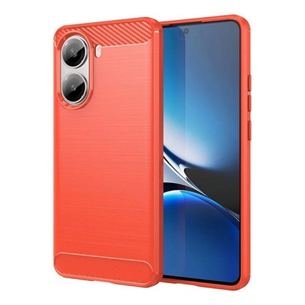 gigapack Xiaomi Poco X7 Pro GIGAPACK Szilikon telefonvédő ütésállóság, karbon minta, PIROS