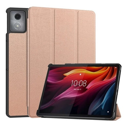 gigapack Lenovo Tab K11 Plus GIGAPACK Tok álló, bőr hatású aktív FLIP, asztali tartó, ROZÉARANY