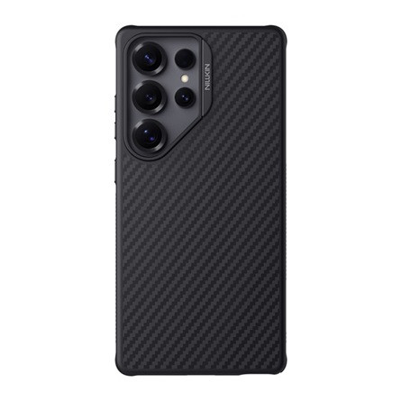 NILLKIN Samsung S25 Ultra NILLKIN SYNTHETIC FIBER PRO műanyag telefonvédő aramid bevonat, MagSafe, FEKETE