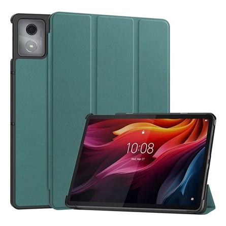 gigapack Lenovo Tab K11 Plus GIGAPACK Tok álló, bőr hatású aktív FLIP, asztali tartó, SÖTÉTZÖLD