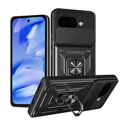 gigapack Google Pixel 9a GIGAPACK Defender szilikon telefonvédő ütésállóság, kameravédő, FEKETE