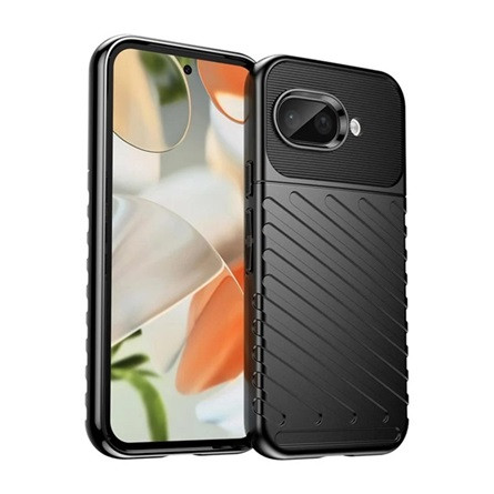 gigapack Google Pixel 9a GIGAPACK Szilikon telefonvédő ütésállóság, dombor minta, FEKETE