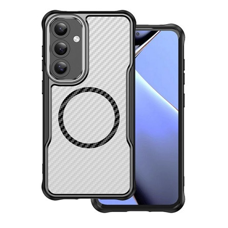 gigapack Samsung S25 GIGAPACK Szilikon telefonvédő ütésállóság, MagSafe, FEKETE